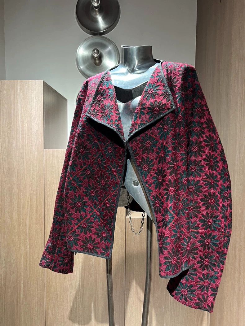 Comme des Garcons Comme des Garcons Red woven jacket Size M - dmc Size M / US 6-8 / IT 42-44 - 2 Thumbnail