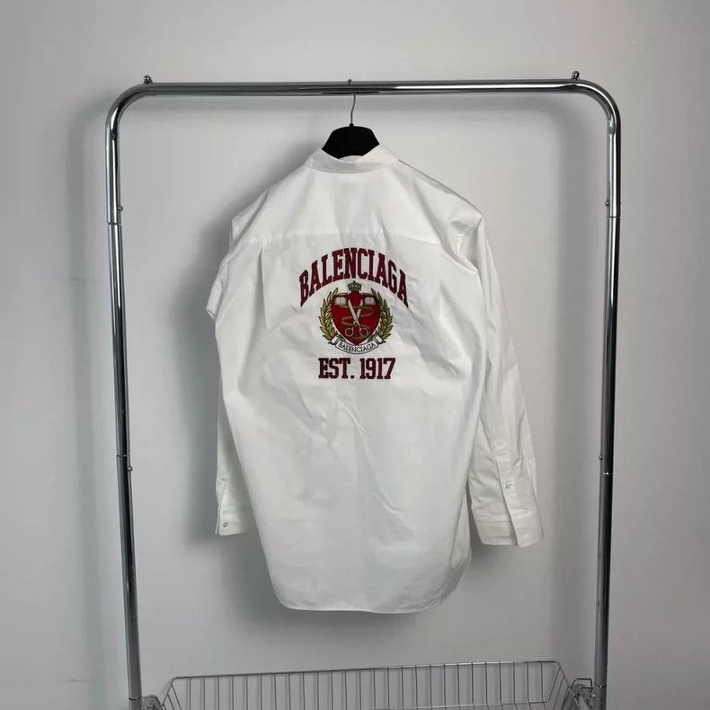 Balenciaga Balenciaga Scissors Wheat Embroidery Shirt - dmc Size M / US 6-8 / IT 42-44 - 2 Thumbnail