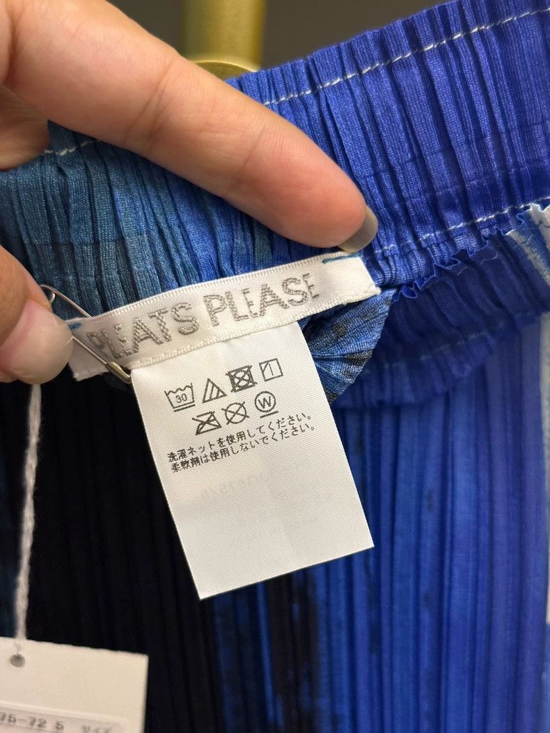 Issey Miyake Issey Miyake PP Blue Pleated Stripe Skirt - dmc Size 27" / US 4 / IT 40 - 3 Thumbnail