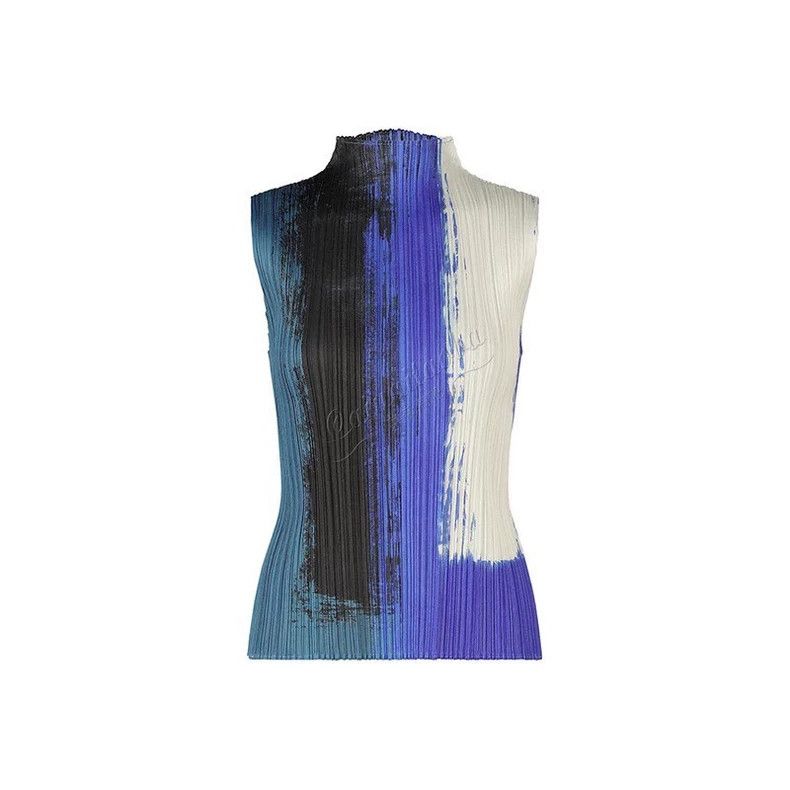 Issey Miyake Issey Miyake PP Blue Pleated Stripe Skirt - dmc Size 27" / US 4 / IT 40 - 6 Thumbnail