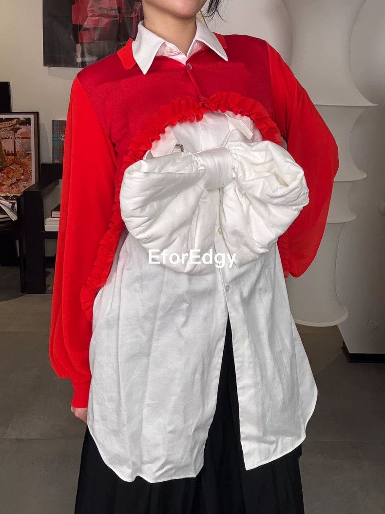 Comme des Garcons Comme des Garcons Red Short Top - dmc Size S / US 4 / IT 40 - 3 Thumbnail