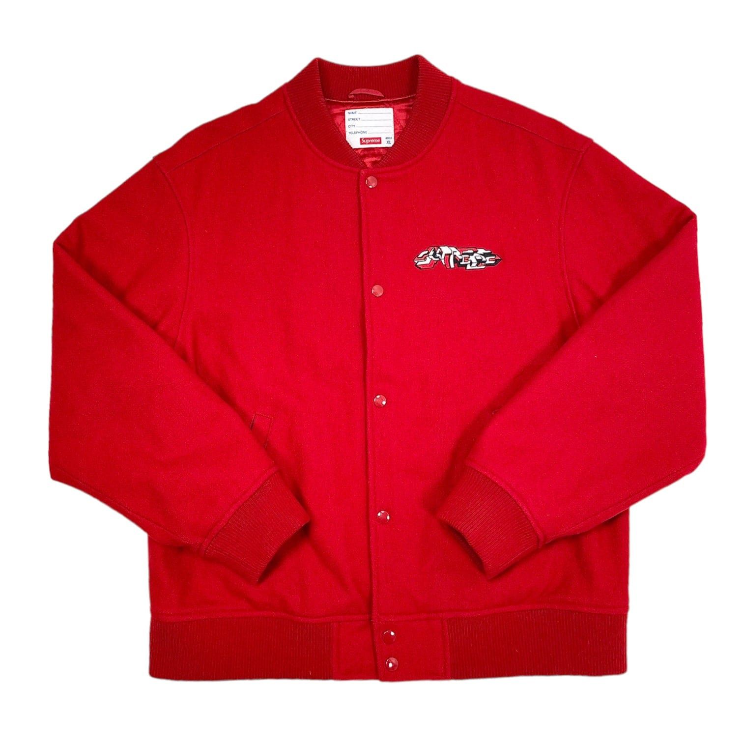 Supreme Delta Logo Varsity Jacket Red | Grailed