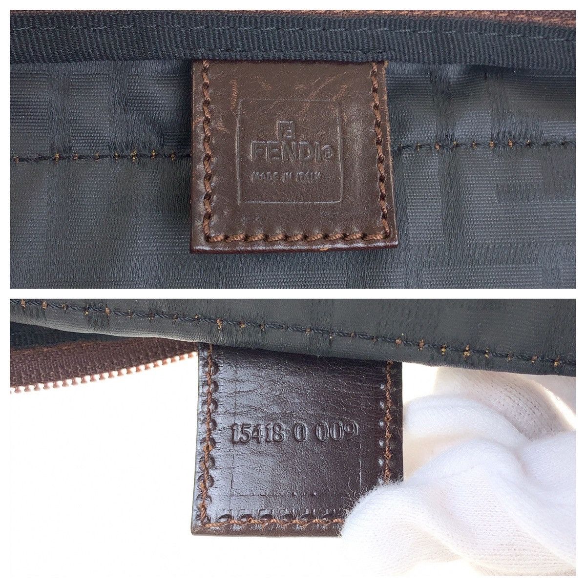 Fendi Fendi Fendi Zucca Canvas Boston Bag Canvas Travel Bag 15418 0 009 Size ONE SIZE - 4 Thumbnail
