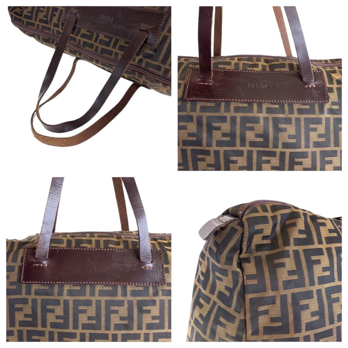 Fendi Fendi Fendi Zucca Canvas Boston Bag Canvas Travel Bag 15418 0 009 Size ONE SIZE - 5 Thumbnail