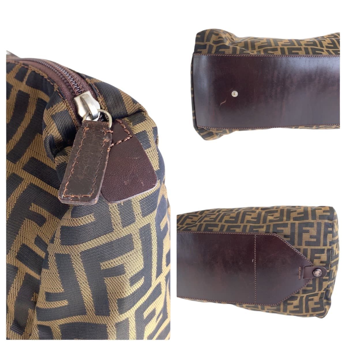 Fendi Fendi Fendi Zucca Canvas Boston Bag Canvas Travel Bag 15418 0 009 Size ONE SIZE - 6 Thumbnail