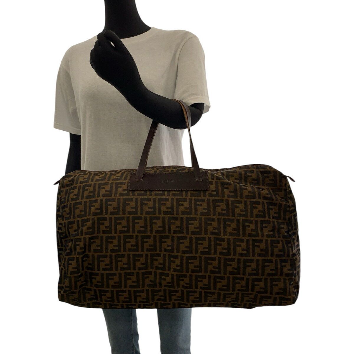 Fendi Fendi Fendi Zucca Canvas Boston Bag Canvas Travel Bag 15418 0 009 Size ONE SIZE - 7 Thumbnail