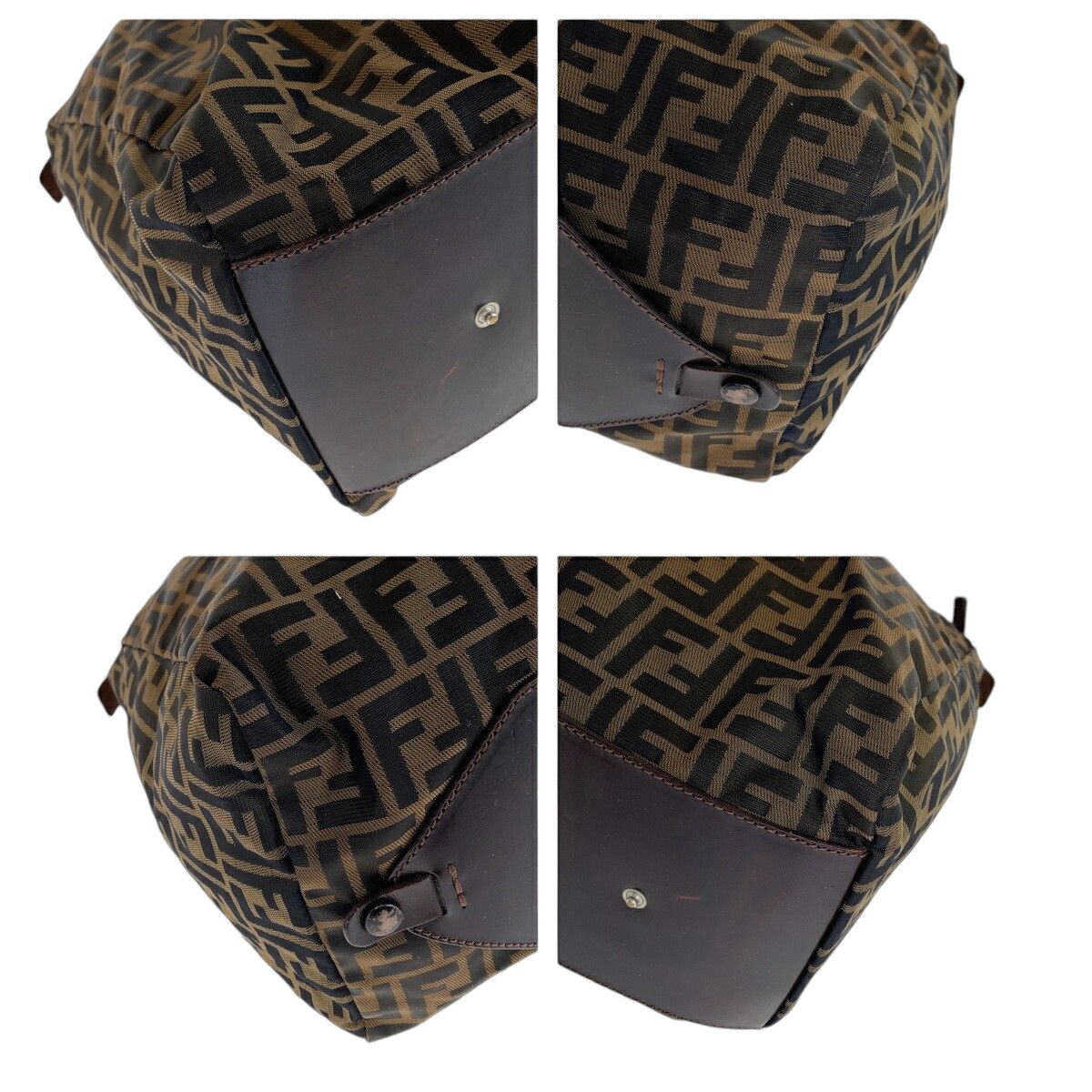 Fendi Fendi Fendi Zucca Canvas Boston Bag Canvas Travel Bag 15418 0 009 Size ONE SIZE - 3 Thumbnail