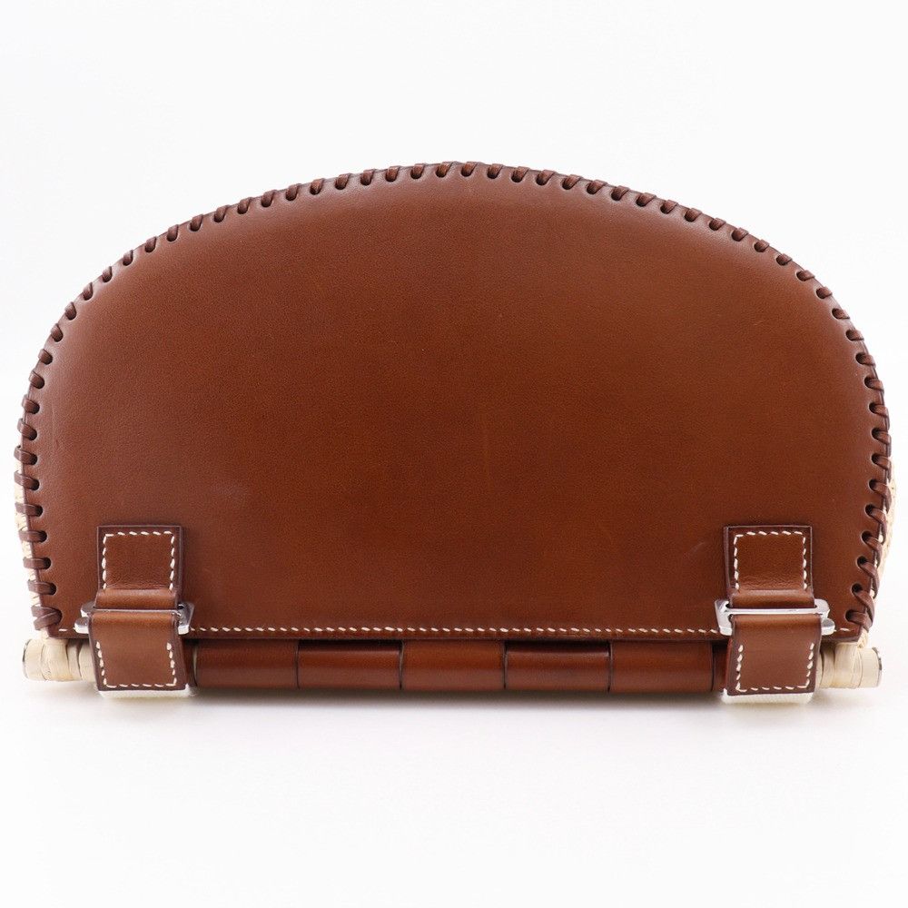Hermes Hermes Hermes Fishing Basket Leather×Willow 2way Shoulder Bag Leather Shoulder Bag Size ONE SIZE - 7 Thumbnail
