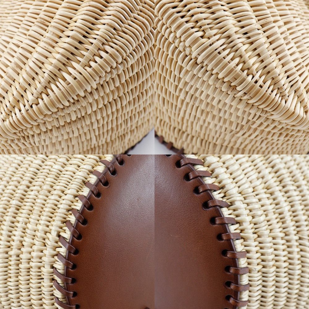 Hermes Hermes Hermes Fishing Basket Leather×Willow 2way Shoulder Bag Leather Shoulder Bag Size ONE SIZE - 4 Thumbnail