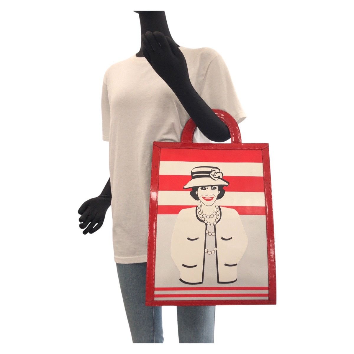 Chanel Chanel Chanel Coco Chanel Choco Bar Enamel Canvas Leather Tote Bag Enamel Tote Bag Size ONE SIZE - 7 Thumbnail