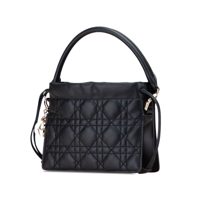 Dior Dior Dior Lady Dior Mini Cannage Lambskin 2way Bag Leather Handbag Size ONE SIZE - 2 Thumbnail