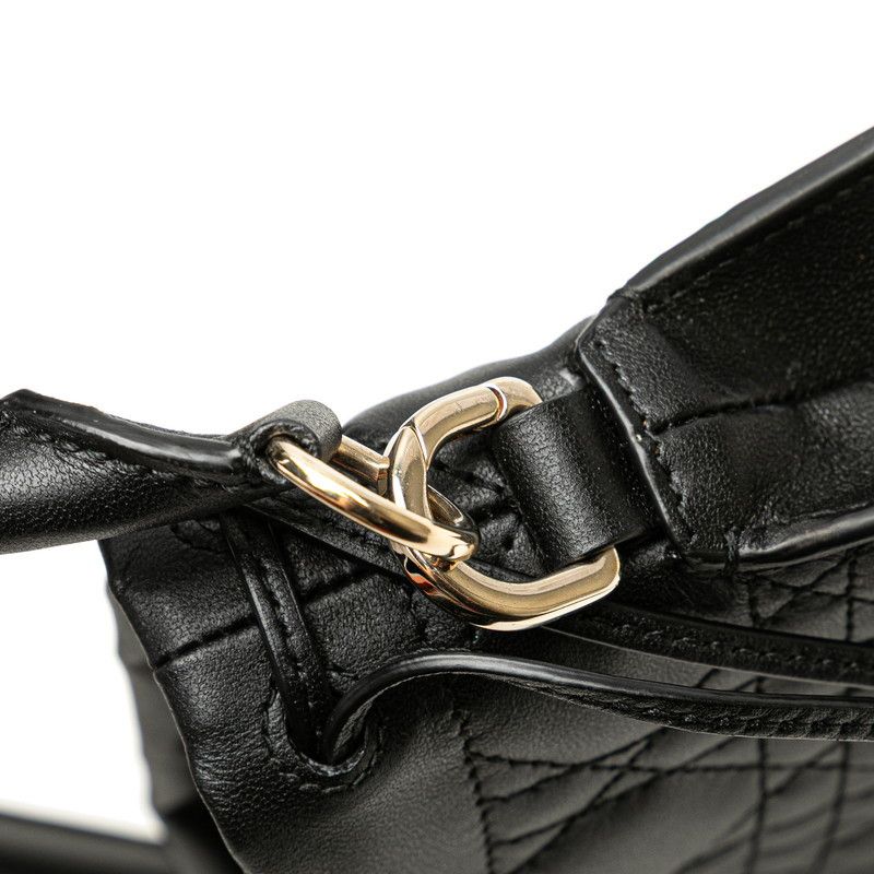 Dior Dior Dior Lady Dior Mini Cannage Lambskin 2way Bag Leather Handbag Size ONE SIZE - 5 Thumbnail