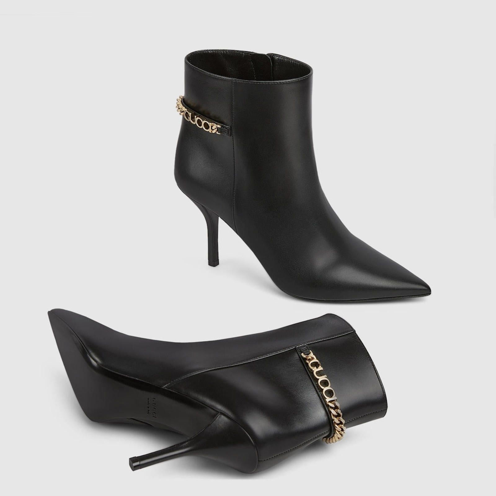Gucci Gucci Signoria Chain Ankle Boots SIZE 40 Size ONE SIZE - 4 Thumbnail