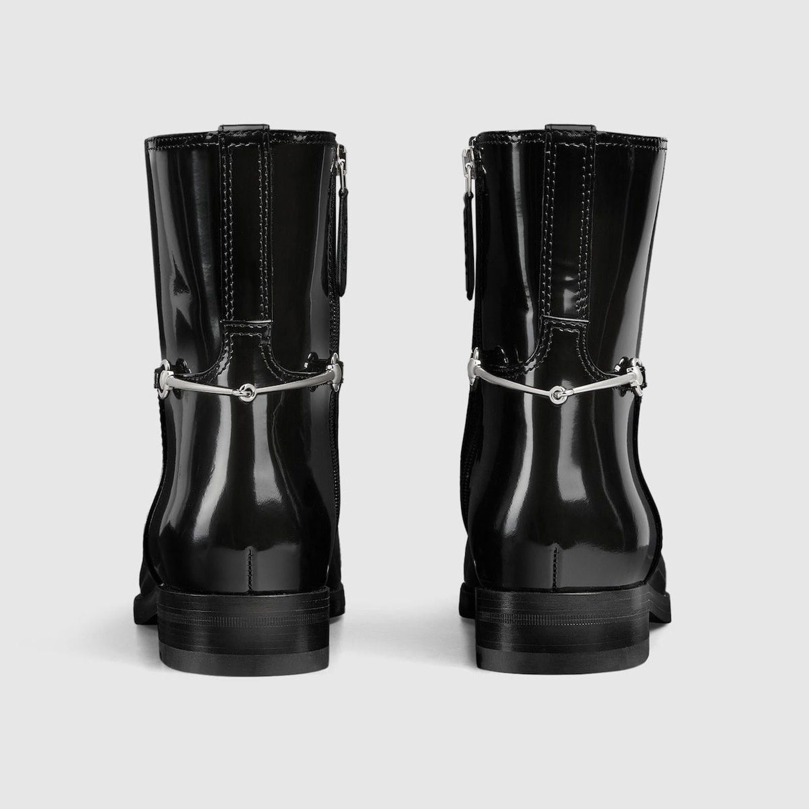 Gucci Gucci Slim Horsebit Leather Ankle Boot SIZE 38 Size ONE SIZE - 2 Thumbnail