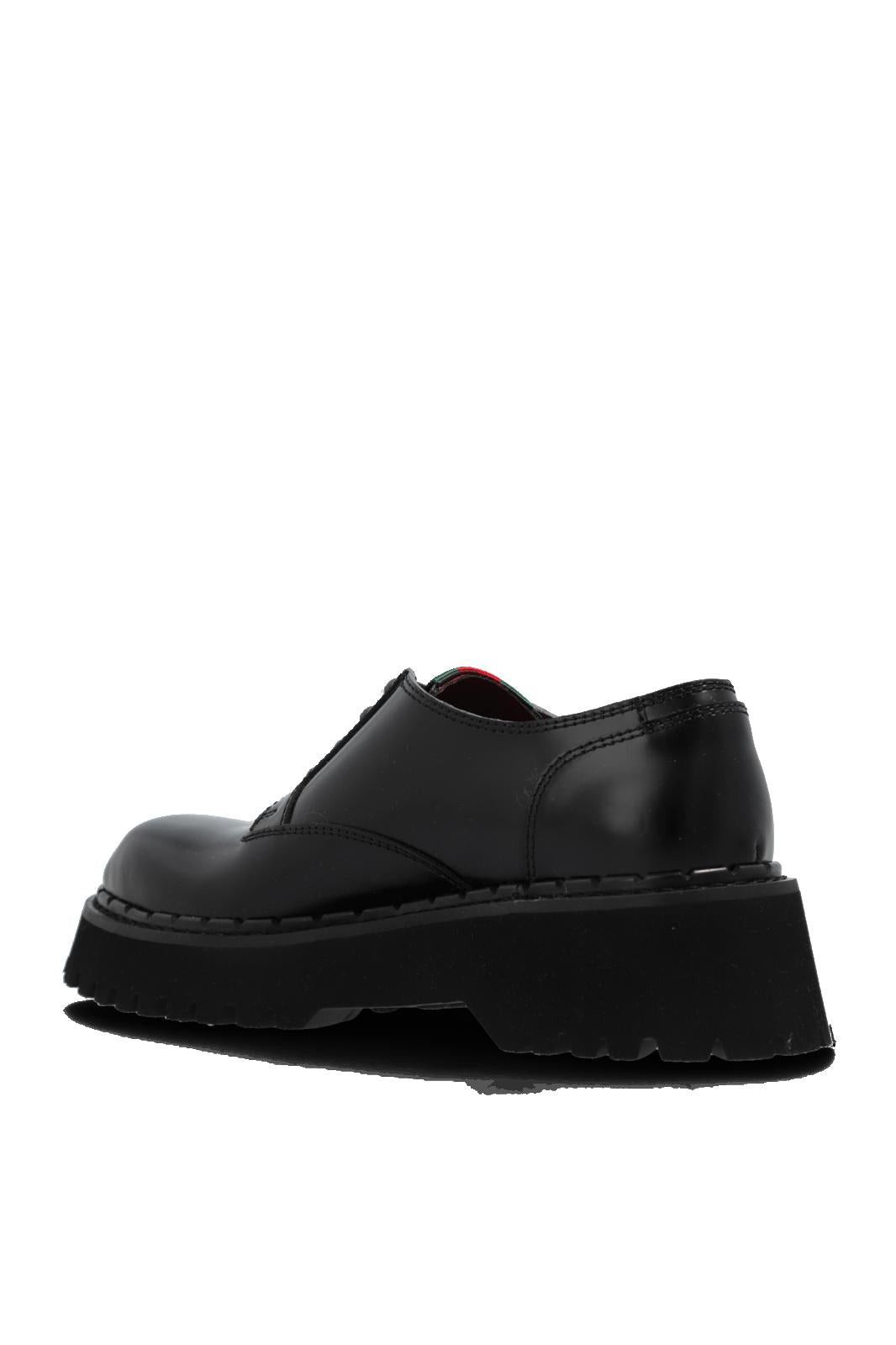 Gucci Gucci Web Lace Up Leather Shoes SIZE 35 Size ONE SIZE - 4 Thumbnail