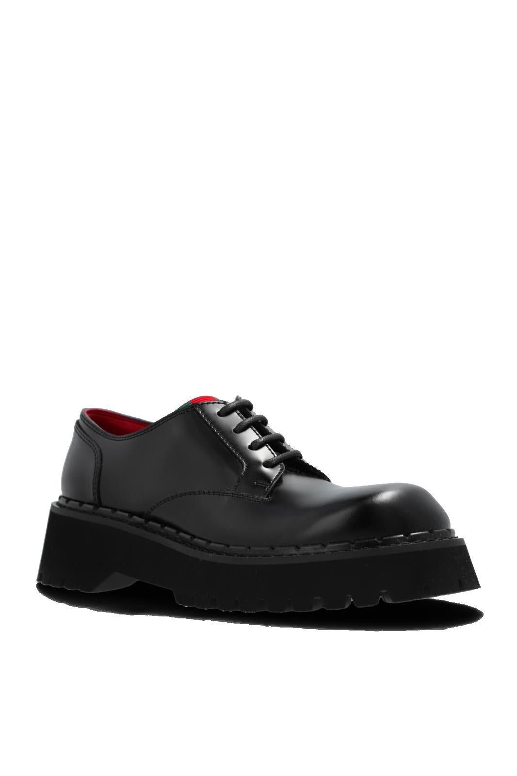 Gucci Gucci Web Lace Up Leather Shoes SIZE 36 Size ONE SIZE - 2 Thumbnail