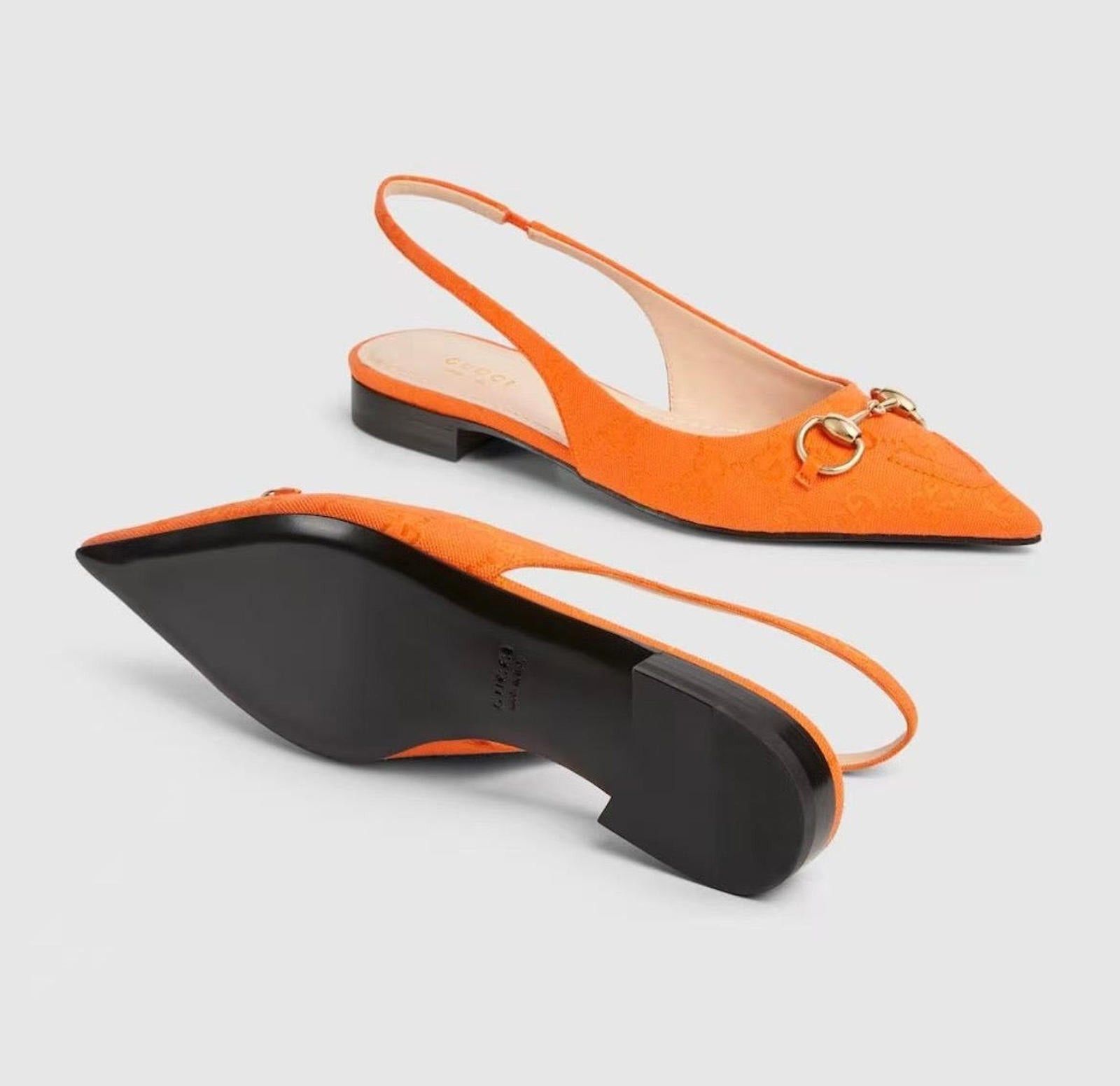 Gucci Gucci Horsebit GG Slingback Ballets SIZE 41 Size ONE SIZE - 4 Thumbnail