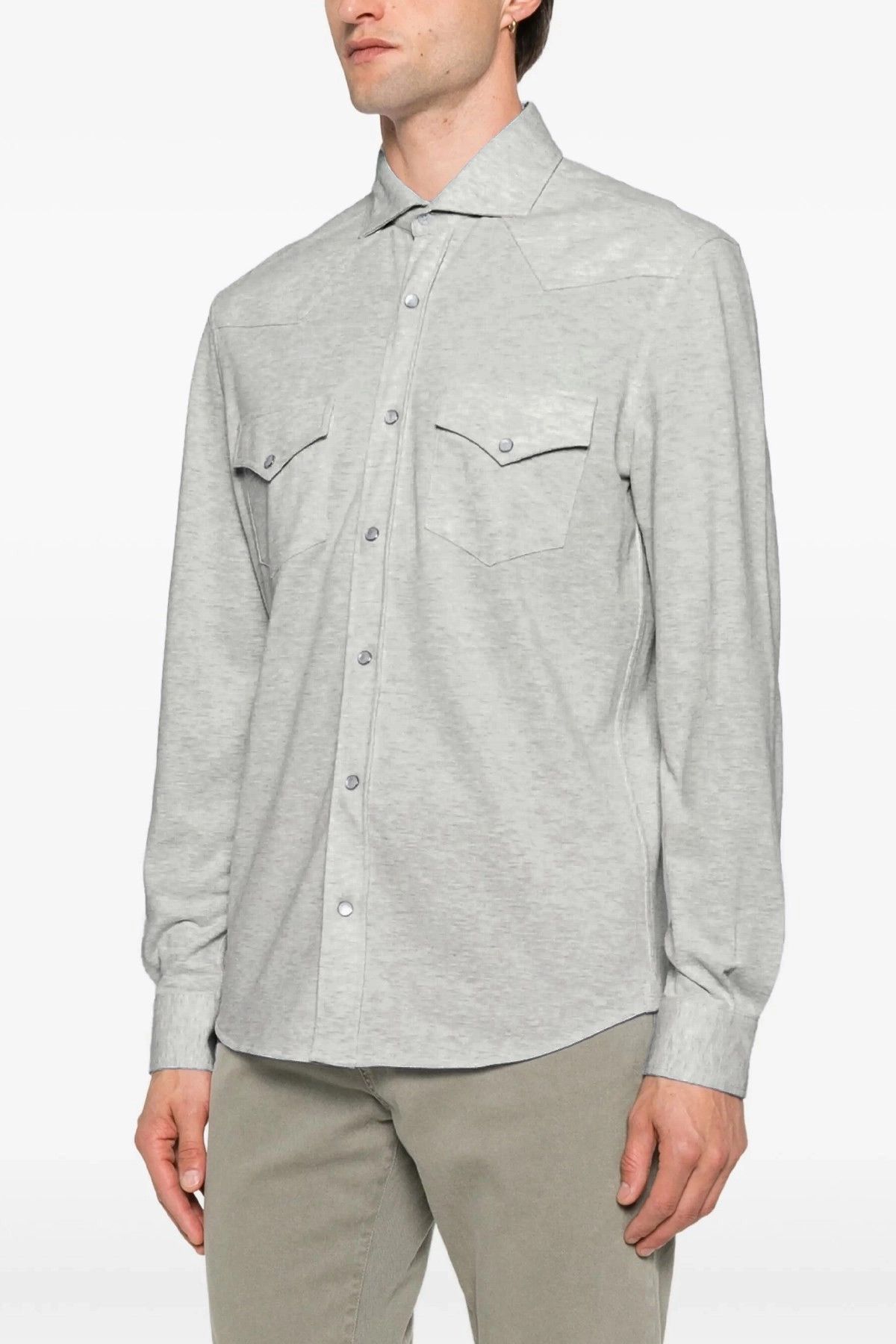 Brunello Cucinelli Piqué cotton shirt Size US XL / EU 56 / 4 - 2 Thumbnail