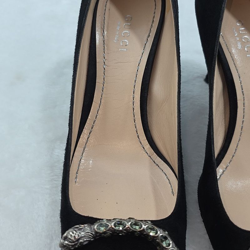 Gucci Gucci Classic Black Leather Flat Shoes Size US 6.5 / EU 39-40 - 7 Thumbnail