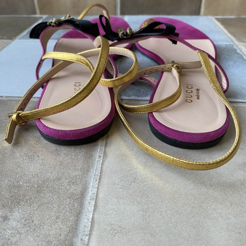 Gucci Gucci Flat Sandals in Magenta Size US 8.5 / EU 41-42 - 3 Thumbnail