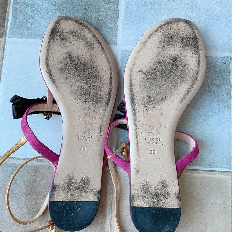 Gucci Gucci Flat Sandals in Magenta Size US 8.5 / EU 41-42 - 4 Thumbnail