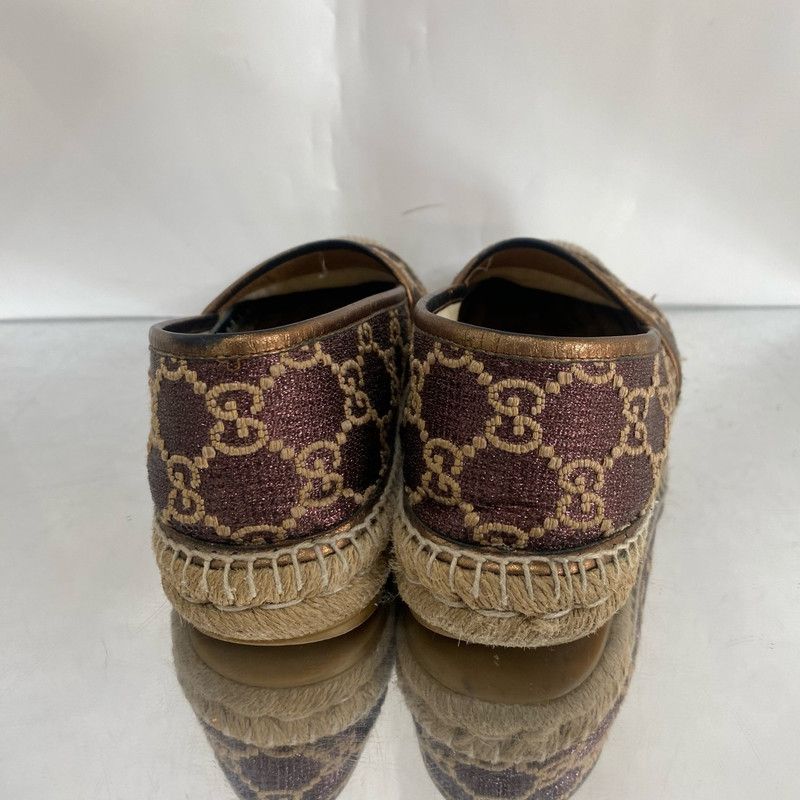 Gucci Gucci Brown Logo Espadrilles Flat Shoes Size US 7.5 / EU 40-41 - 5 Thumbnail