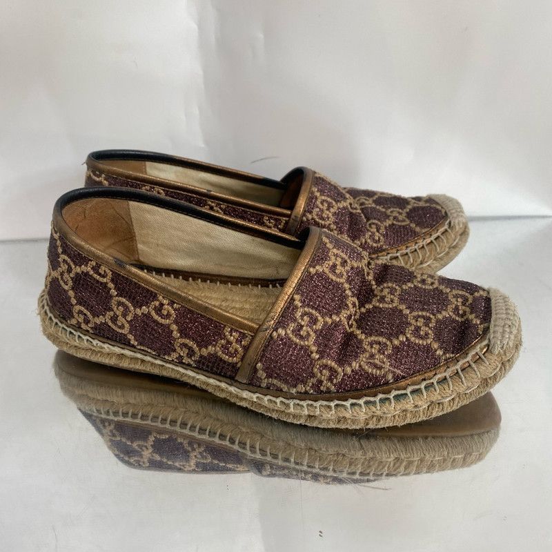 Gucci Gucci Brown Logo Espadrilles Flat Shoes Size US 7.5 / EU 40-41 - 2 Thumbnail