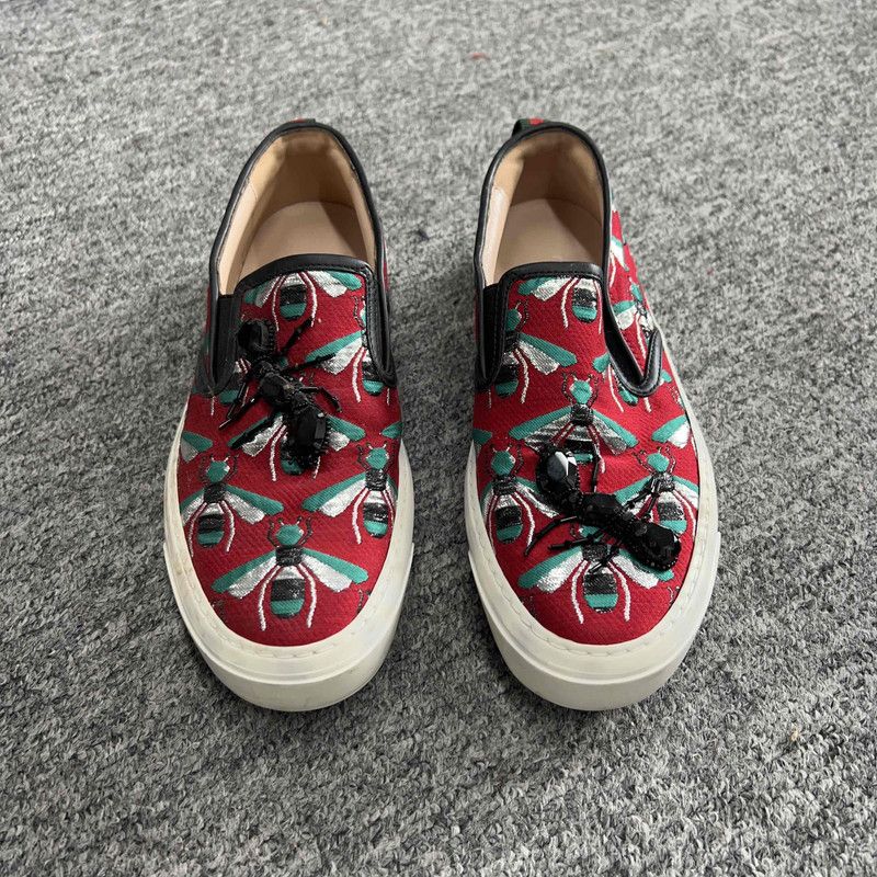 Gucci Gucci Colorful Insect Embellished Low-top Sneakers Size US 6.5 / EU 39-40 - 2 Thumbnail