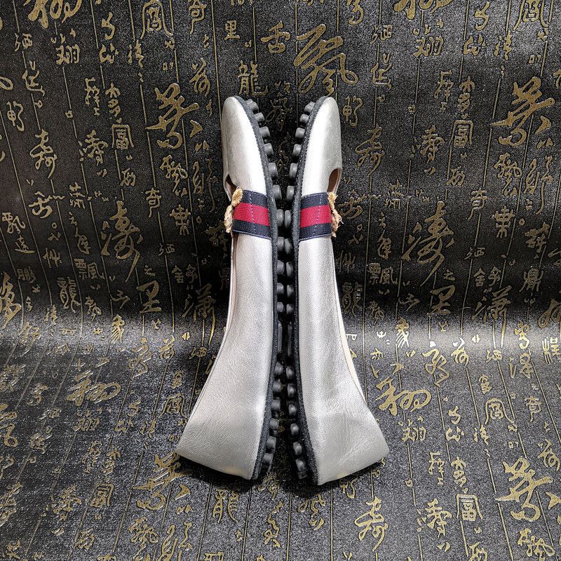 Gucci Gucci Silver Bee Ballet Flats Size US 7.5 / EU 40-41 - 6 Thumbnail