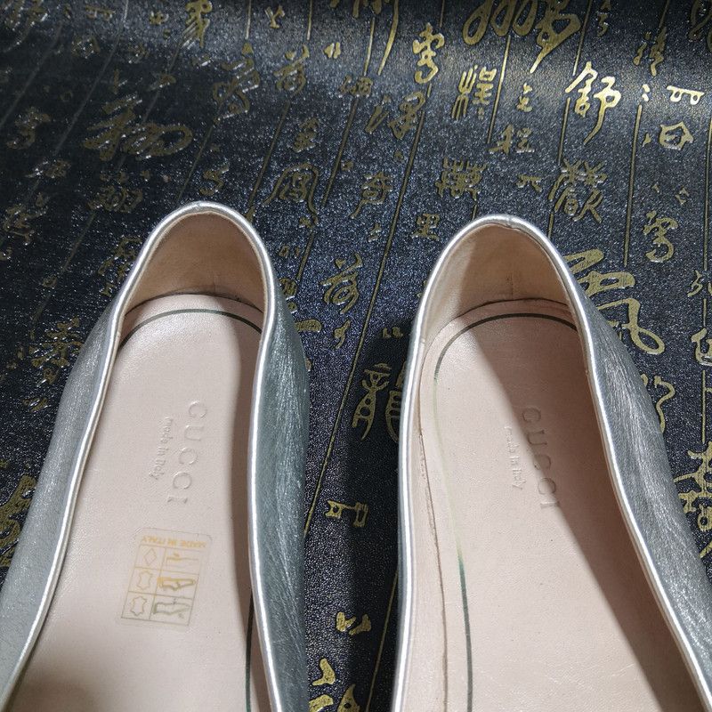 Gucci Gucci Silver Bee Ballet Flats Size US 7.5 / EU 40-41 - 15 Thumbnail
