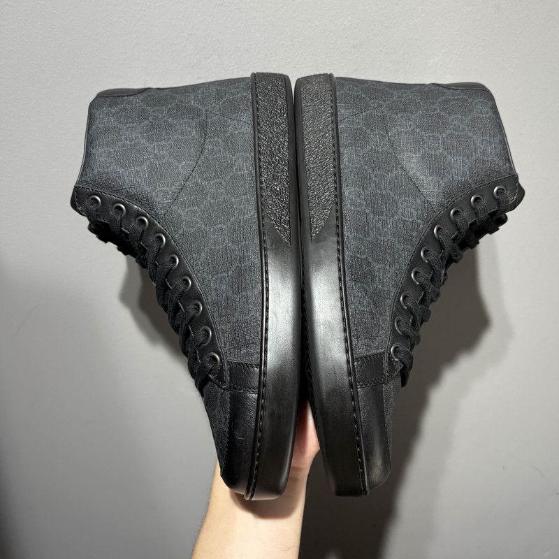 Gucci Gucci Black High-Top Fashion Sneakers for Men Size US 6.5 / EU 39-40 - 8 Thumbnail