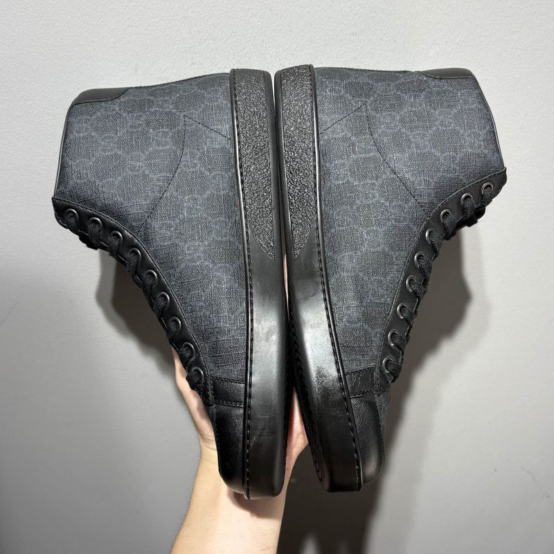 Gucci Gucci Black High-Top Fashion Sneakers for Men Size US 6.5 / EU 39-40 - 7 Thumbnail