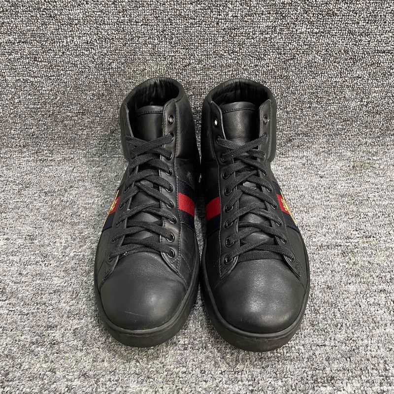 Gucci Gucci Ace Leather High-Top Sneakers for Men Size US 8.5 / EU 41-42 - 2 Thumbnail