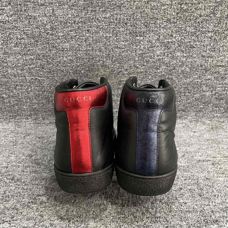 Gucci Gucci Ace Leather High-Top Sneakers for Men Size US 8.5 / EU 41-42 - 3 Thumbnail