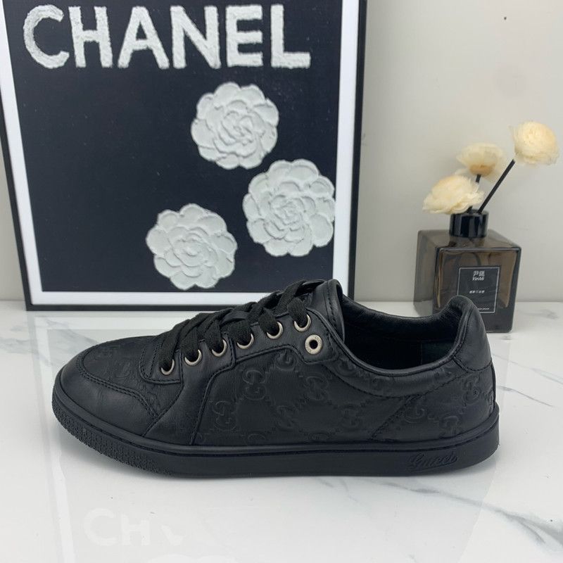 Gucci Gucci Classic Black Flat Casual Sneakers Size US 5.5 / EU 38 - 6 Thumbnail