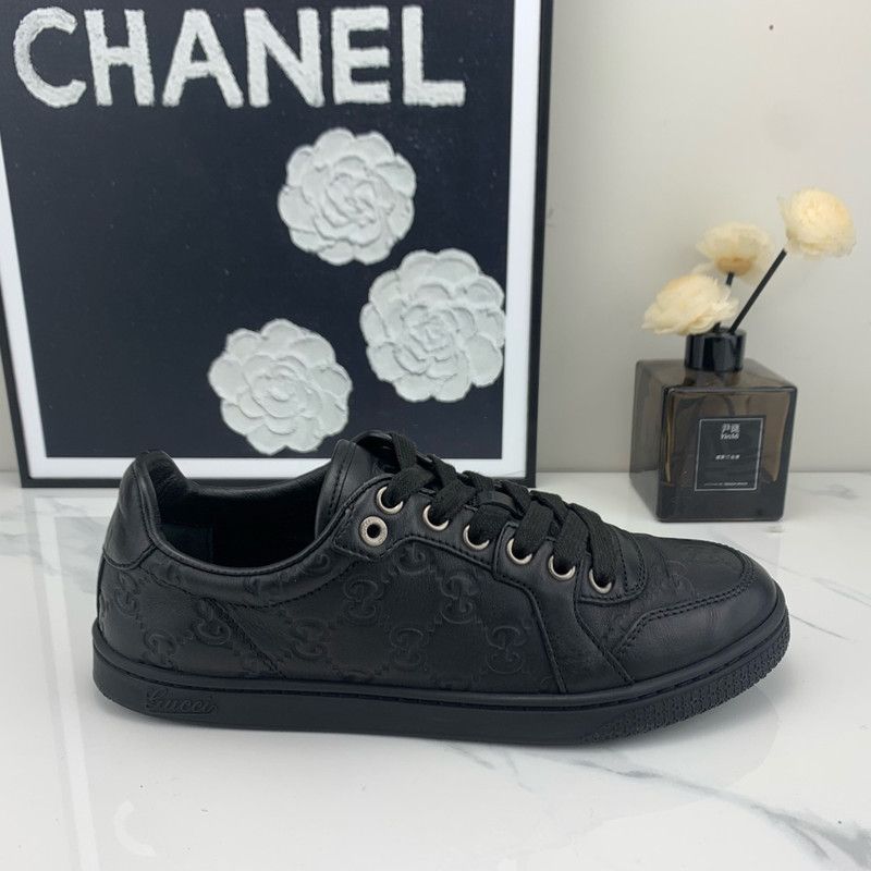 Gucci Gucci Classic Black Flat Casual Sneakers Size US 5.5 / EU 38 - 8 Thumbnail