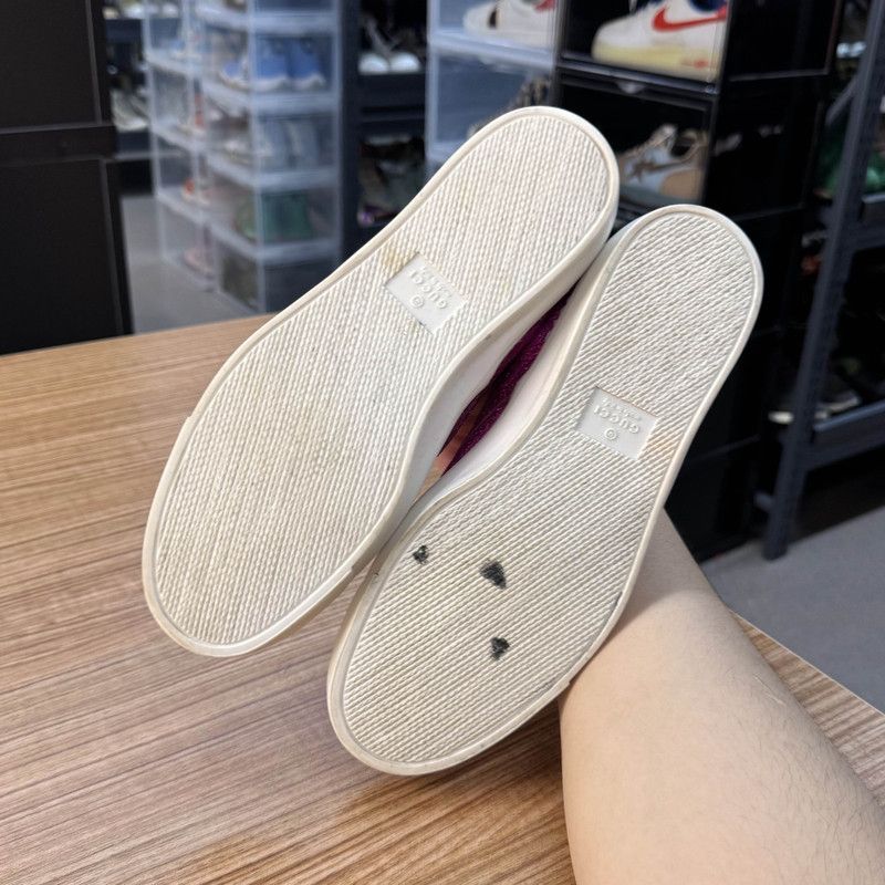 Gucci Gucci Stylish Leather Slip-On Sneakers in Plum Size US 7.5 / EU 40-41 - 4 Thumbnail