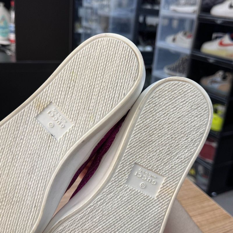 Gucci Gucci Stylish Leather Slip-On Sneakers in Plum Size US 7.5 / EU 40-41 - 8 Thumbnail