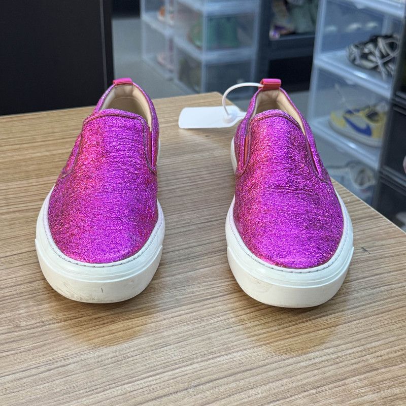 Gucci Gucci Stylish Leather Slip-On Sneakers in Plum Size US 7.5 / EU 40-41 - 2 Thumbnail