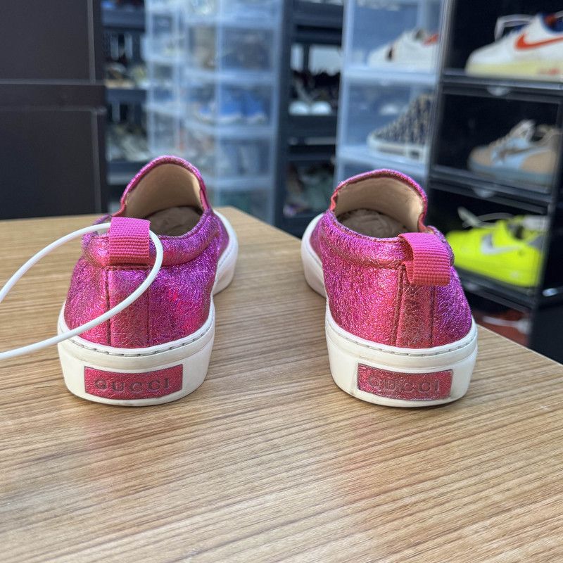 Gucci Gucci Stylish Leather Slip-On Sneakers in Plum Size US 7.5 / EU 40-41 - 3 Thumbnail