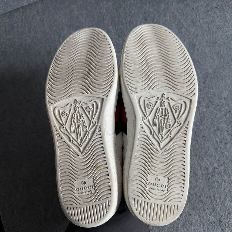 Gucci Gucci Ace Leather Wolf Emblem Low-Top Sneakers Size US 8.5 / EU 41-42 - 4 Thumbnail