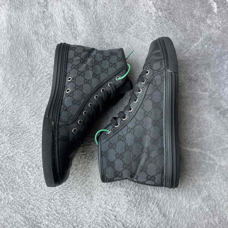 Gucci Gucci Retro Grey Black High-Top Sneakers Size US 9.5 / EU 42-43 - 8 Thumbnail
