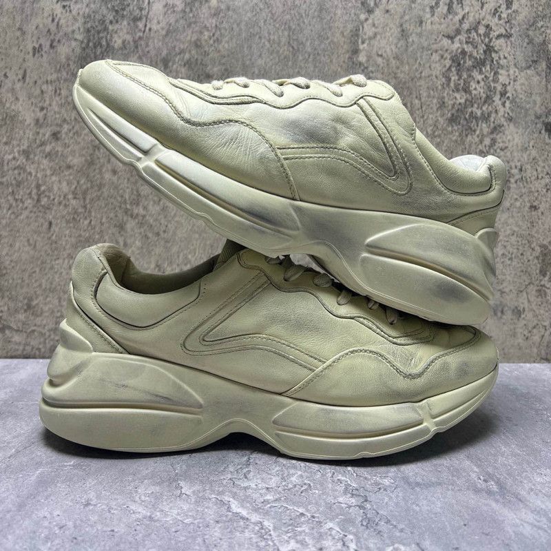 Gucci Gucci Rhyton Distressed Dad Sneakers in Ivory Size US 8.5 / EU 41-42 - 8 Thumbnail