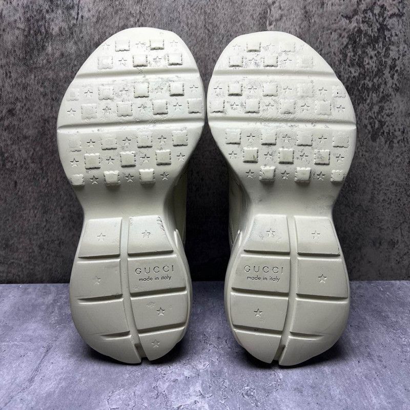 Gucci Gucci Rhyton Distressed Dad Sneakers in Ivory Size US 8.5 / EU 41-42 - 4 Thumbnail