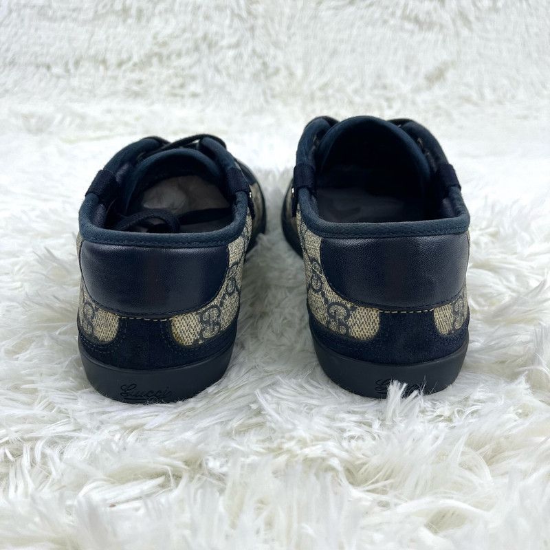 Gucci Gucci Blue Leather Casual Sneakers Size US 6.5 / EU 39-40 - 3 Thumbnail