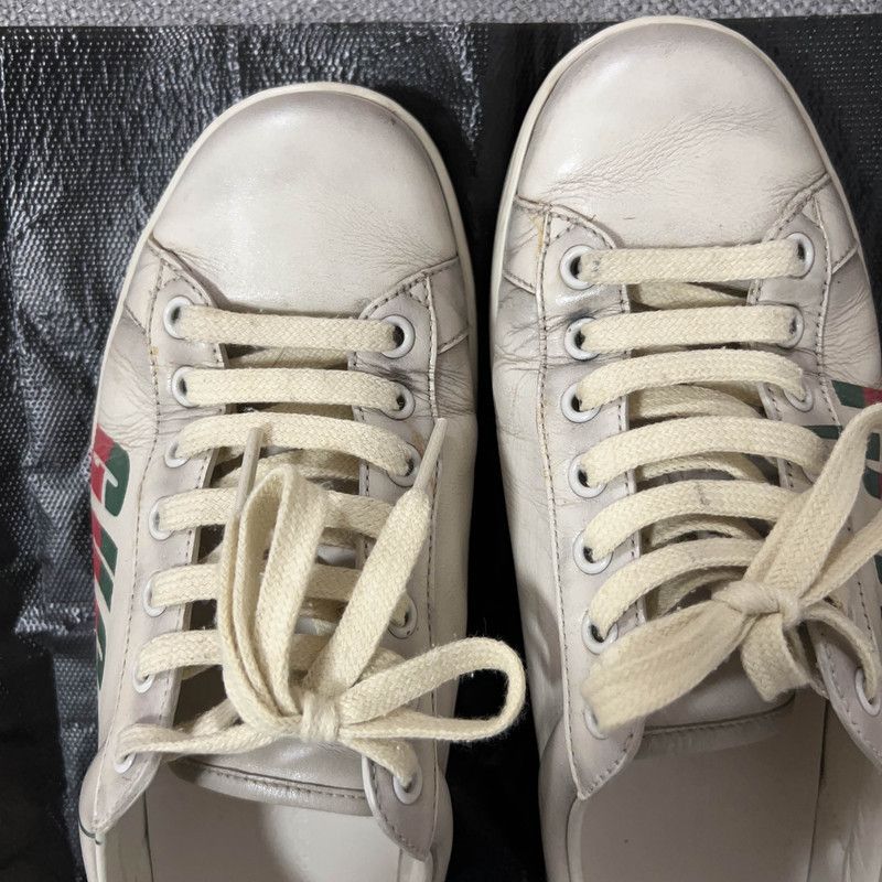 Gucci Gucci ACE Blade Vintage Sneaker in White Size US 8.5 / EU 41-42 - 8 Thumbnail