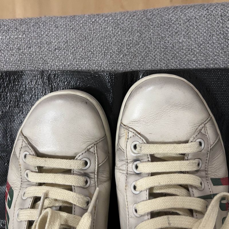 Gucci Gucci ACE Blade Vintage Sneaker in White Size US 8.5 / EU 41-42 - 6 Thumbnail