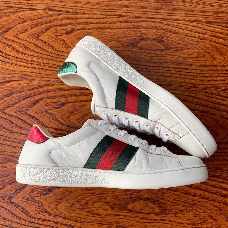 Gucci Gucci Ace Tiger Embroidered Low-Top Sneakers Size US 8 / EU 41 - 10 Thumbnail