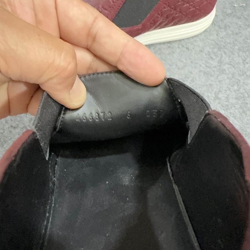 Gucci Gucci Leather Slip-On Fashion Sneakers in Burgundy Size US 7.5 / EU 40-41 - 5 Thumbnail