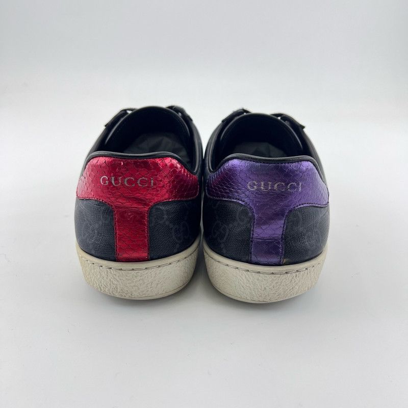 Gucci Gucci Black Ace GG Supreme Fashion Sneakers Size US 8 / EU 41 - 3 Thumbnail